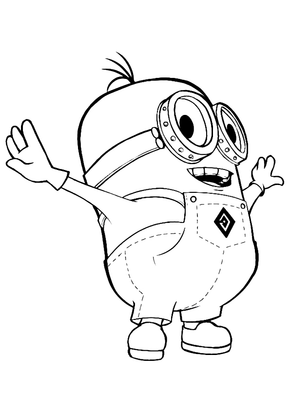 Click to see printable version of Minion Bob Coloring page