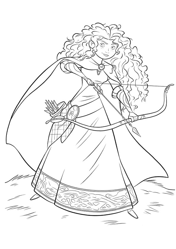 Click to see printable version of Merida Coloring page