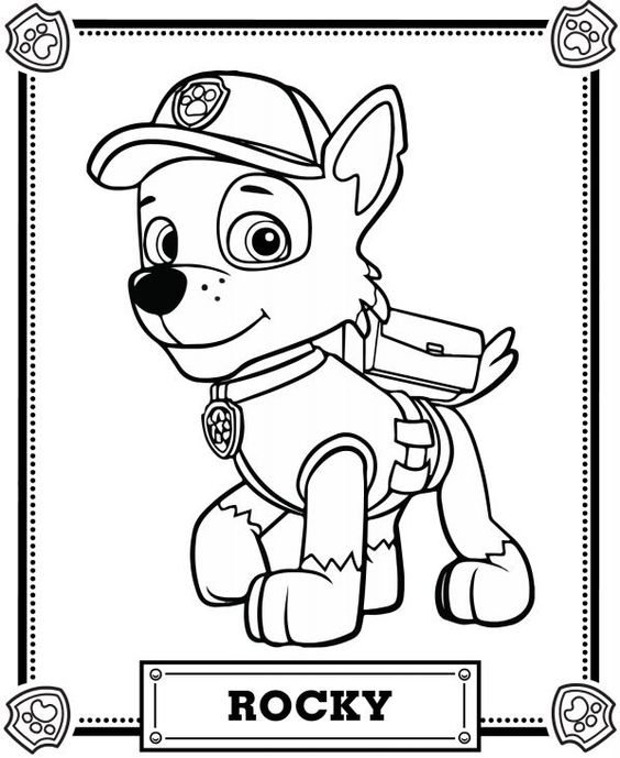 Click to see printable version of Rocky Patrulla Coloring page