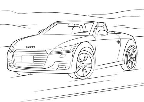 Click to see printable version of El Audi TT Coloring page