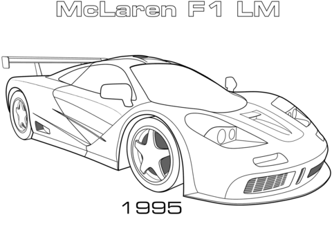 Click to see printable version of McLaren F1 LM Coloring page