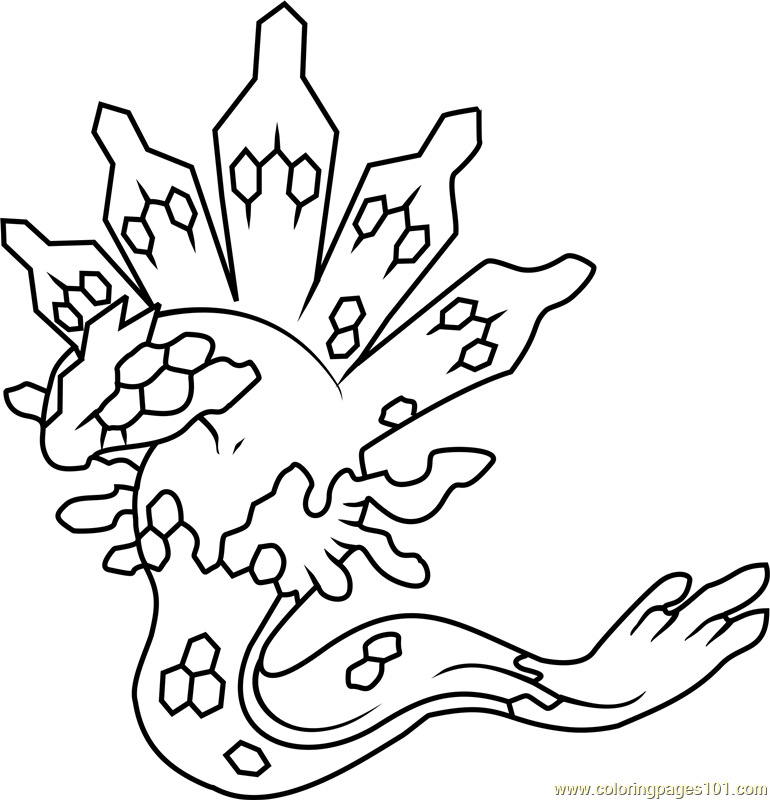 Click to see printable version of Zygarde 50% Forma Coloring page