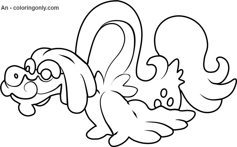 Click to see printable version of Drampa Pokemon Coloring page