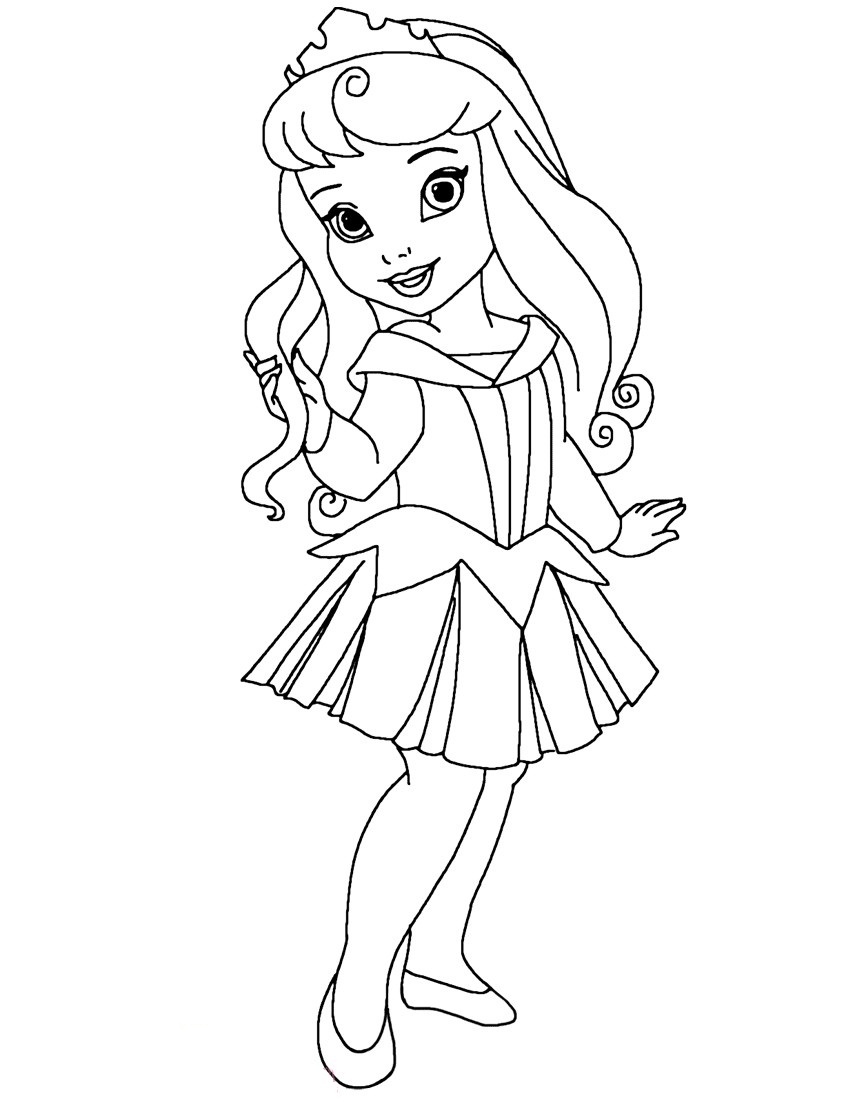 Click to see printable version of Chibi Aurora Coloring page