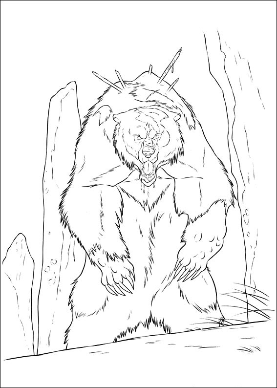 Click to see printable version of Oso Mor'du Coloring page