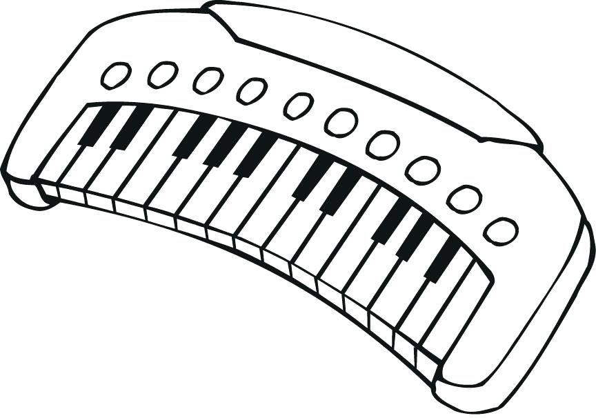 Click to see printable version of Piano Electrico Coloring page