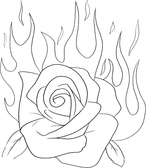 Click to see printable version of Rosa en El Luego Coloring page