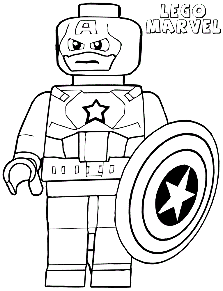 Dibujos De Lego Capitán America Para Colorear Pintar E Imprimir