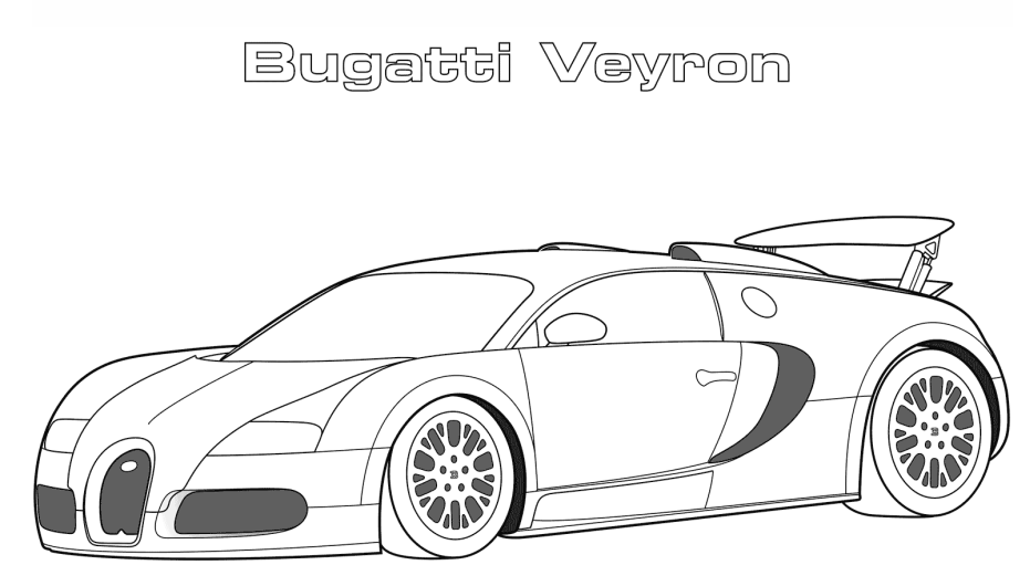 Click to see printable version of Bugatti Veyron Coloring page