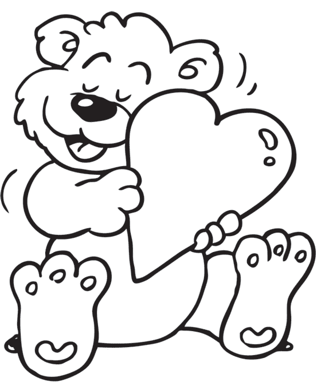 Click to see printable version of Amor de Oso Coloring page