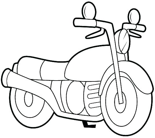 Click to see printable version of Una Motocicleta Coloring page