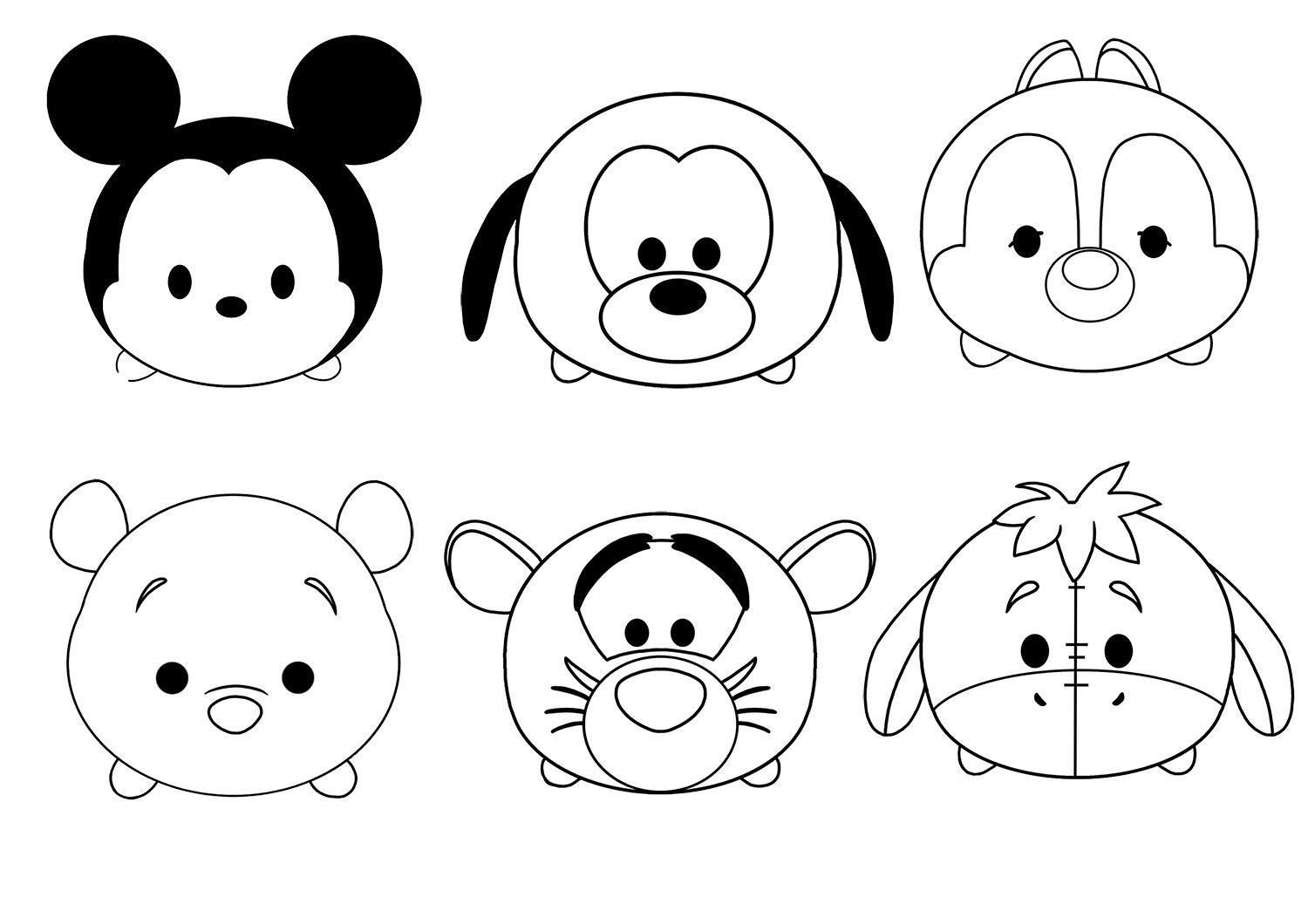 Click to see printable version of Disney Tsum Tsum Coloring page
