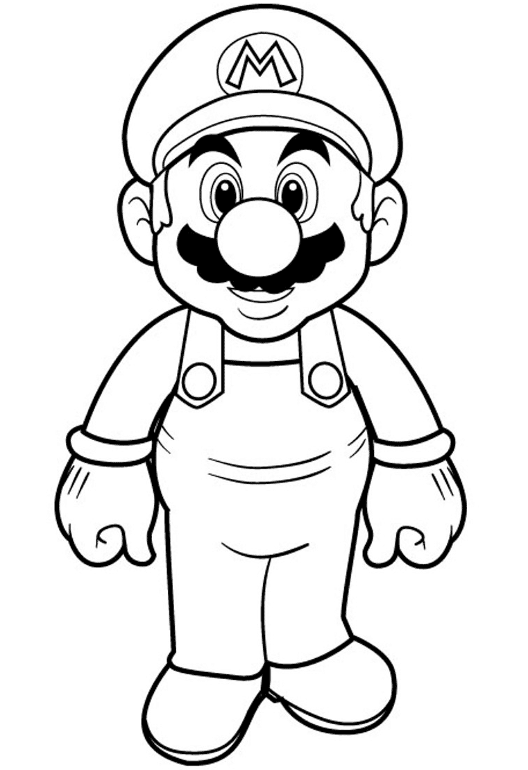 Click to see printable version of Super Mario Coloring page
