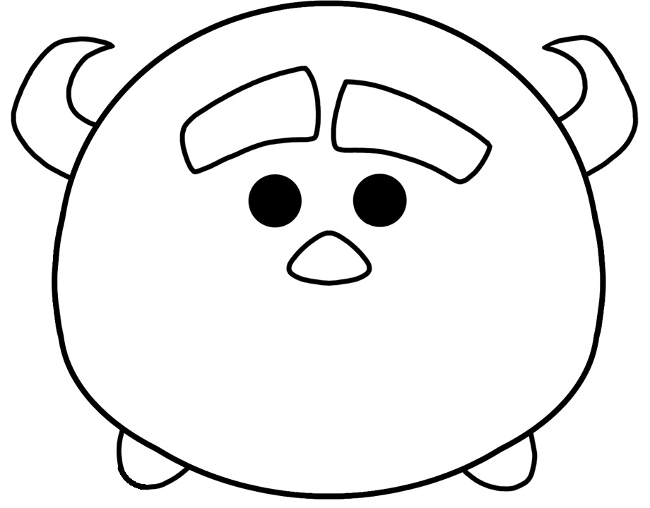 Click to see printable version of James P. Sullivan Tsum Tsum Coloring page