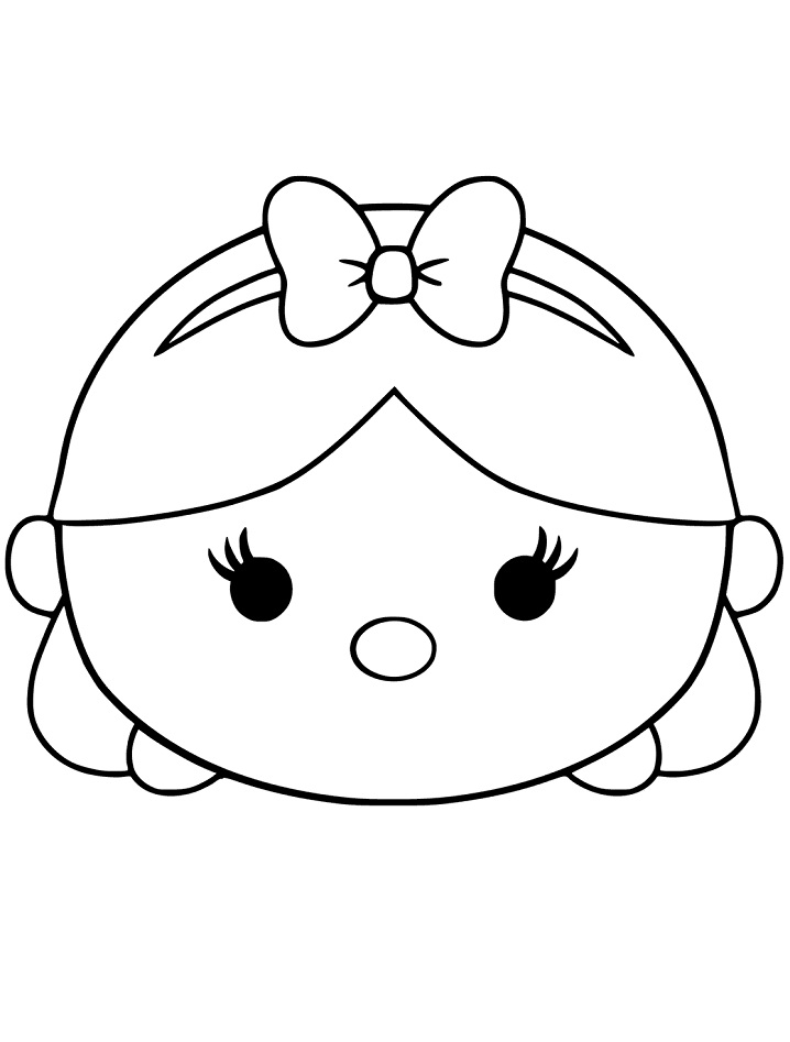 Click to see printable version of Snow White Tsum Coloring page