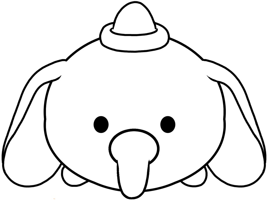 Click to see printable version of Dumbo Tsum Tsum Coloring page